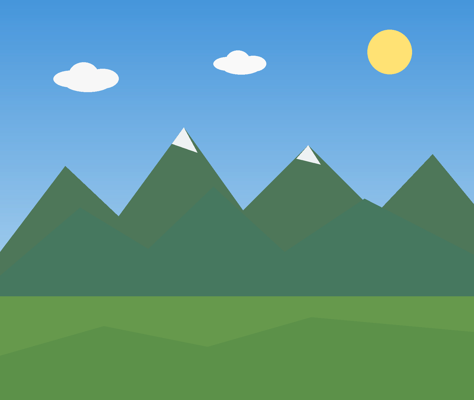 Österreichische Alpenlandschaft mit freundlichem Herbstwetter und zunehmenden Wolken