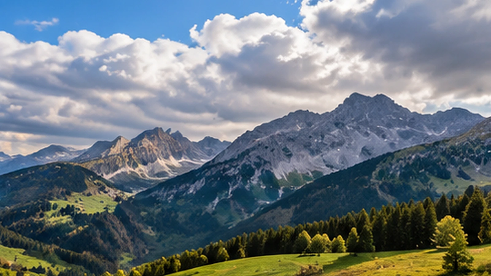 Alpenlandschaft mit wechselnder Bewölkung als neutrales Symbolbild für das Wetter in Österreich