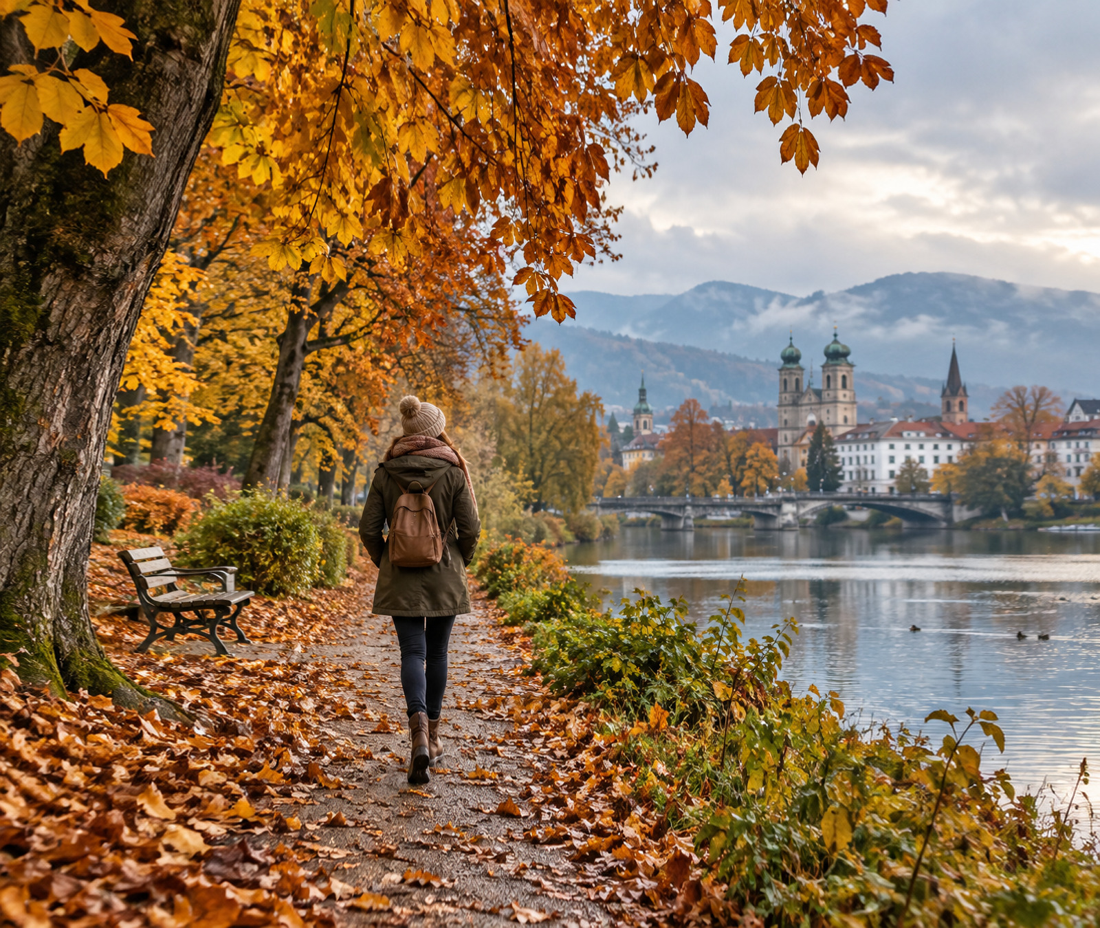 Herbstlicher See als Symbolbild für Wassersport und Kaltwasser